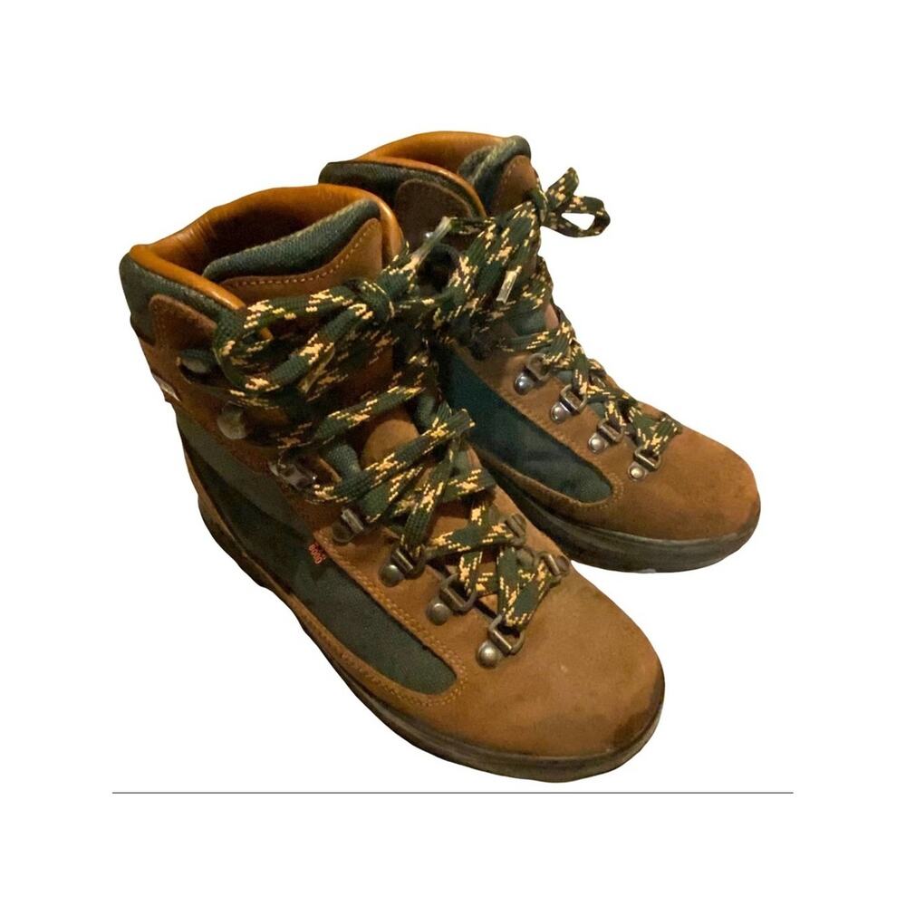 Cabela's Gortex Vibram Brown Leather Lace-Up Hiking Boots Men's 5 Women's 7